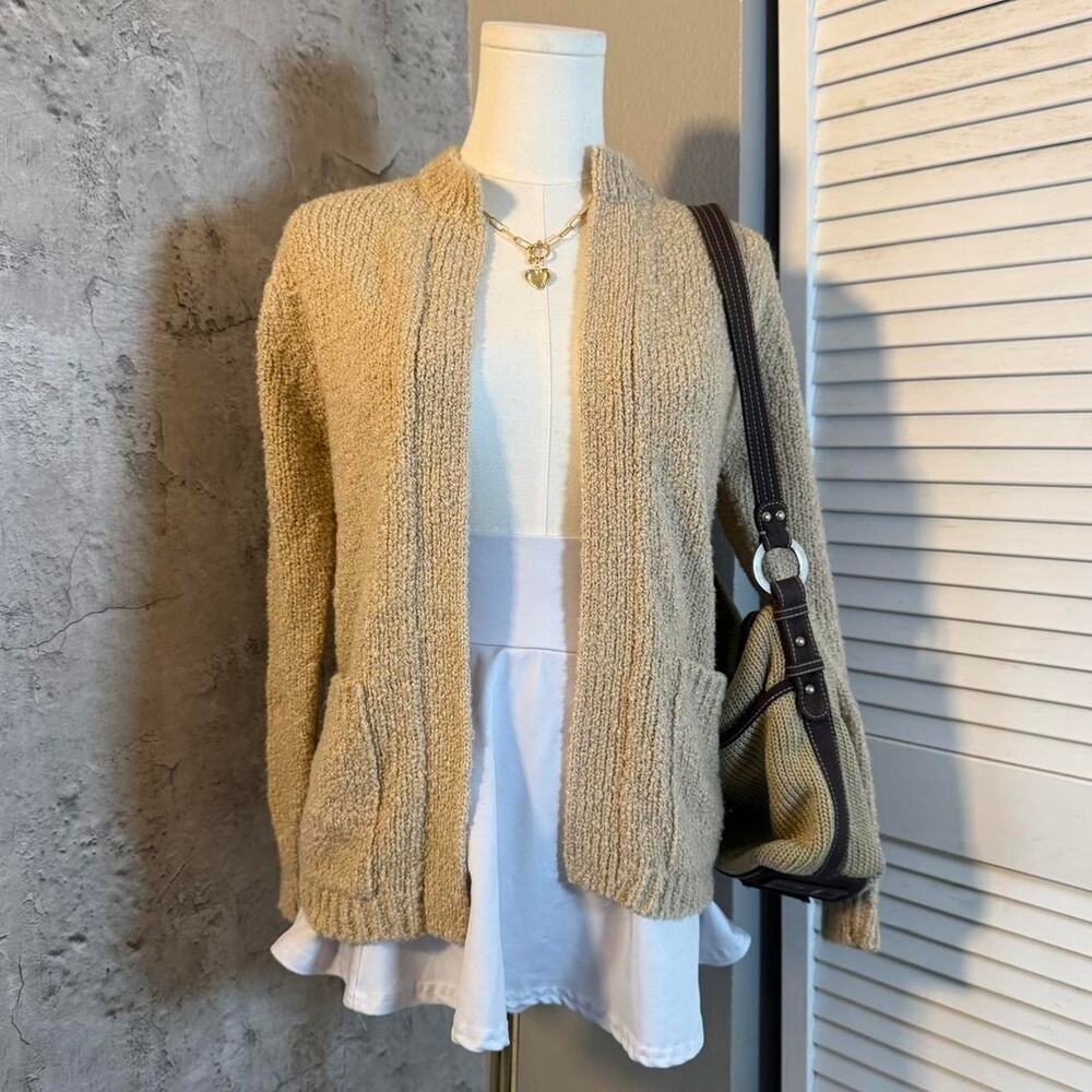 Townhouse Tan Fall Cardigan with Pockets